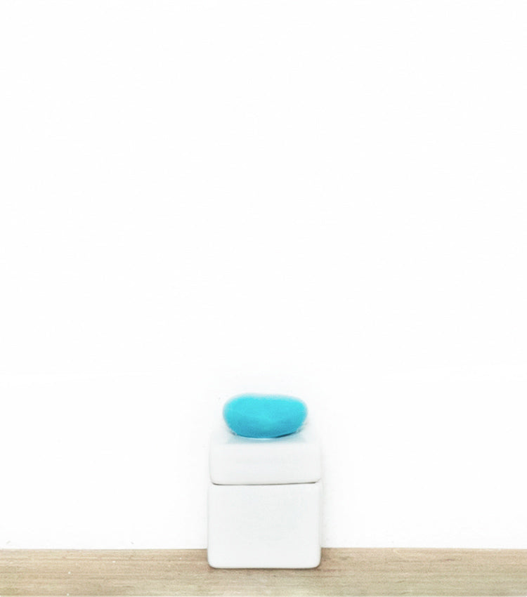 Scatolina con un Cuore azzurro in ceramica