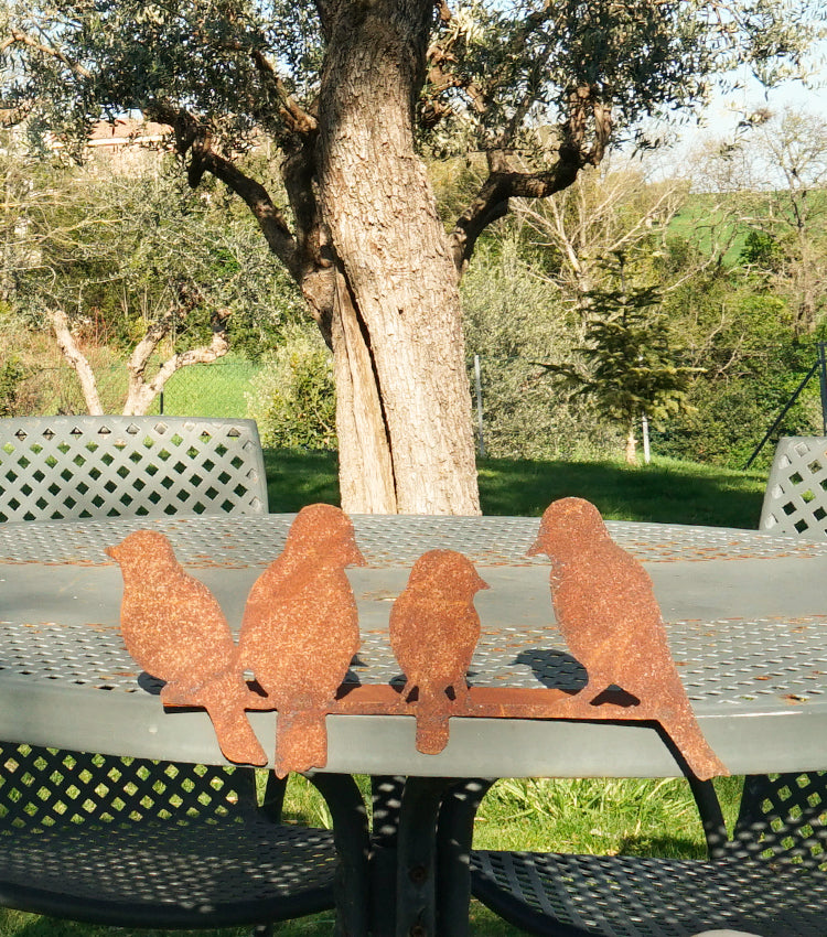Uccellini in corten