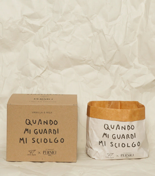 Candela Profumata "QUANDO MI GUARDI MI SCIOLGO" alla fragranza "Vaniglia e Latte"