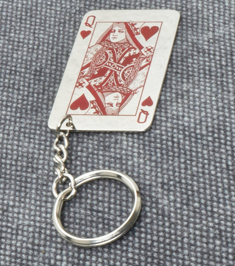 "Porta-Chiavi Regina di Poker" in metallo