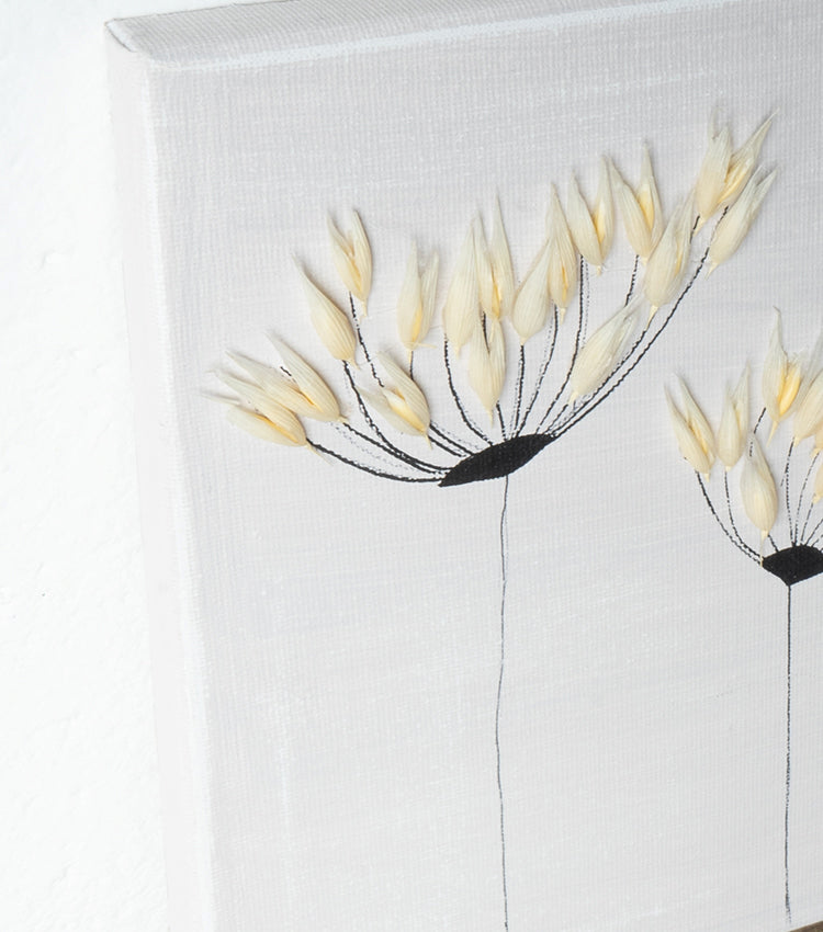 Quadro in tela "esprimi un desiderio" con Soffioni e Avena