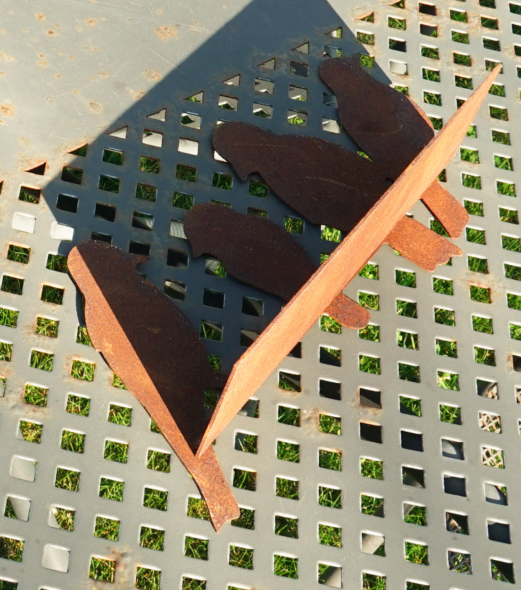 Uccellini in corten