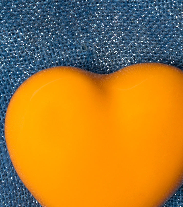 Palloncino a forma di un Cuore arancione in ceramica