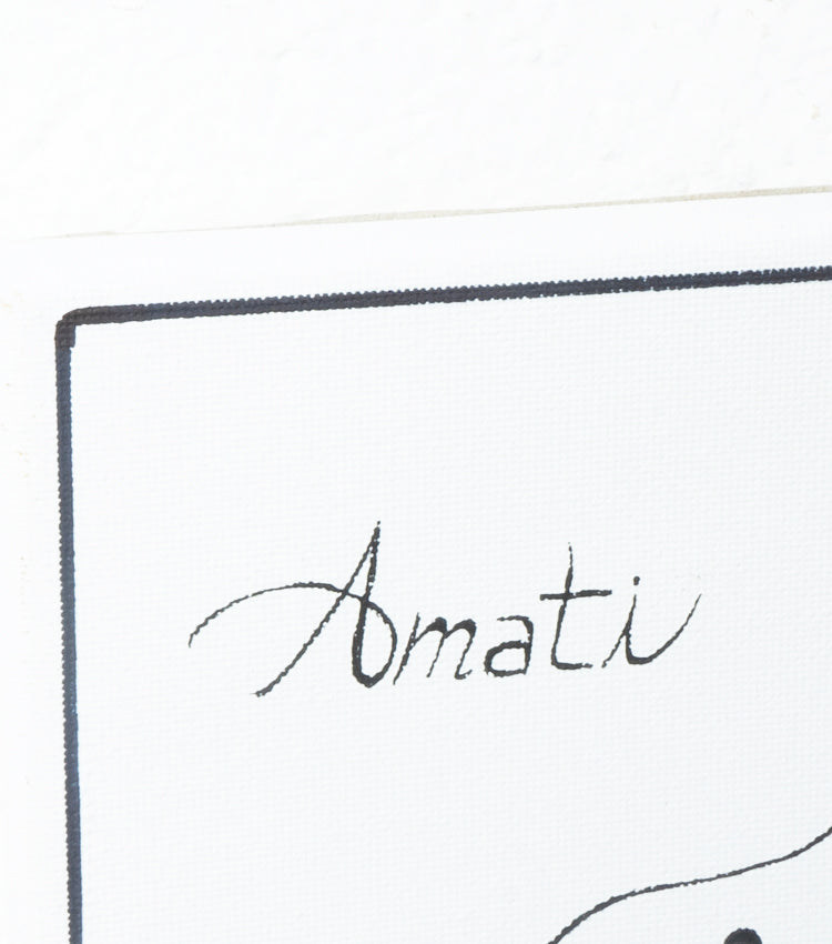 Quadro in tela "Amati" con un Disegno