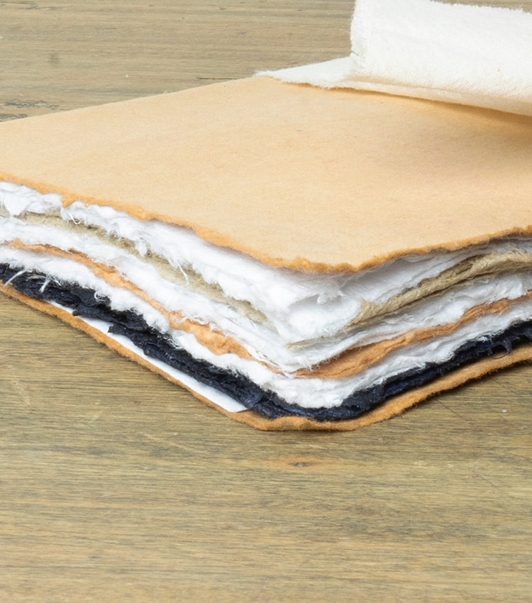 Quadernino "semplicemente noi" in carta di lino e cotone