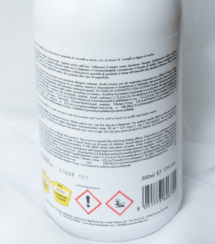 Profumatore per Bucato all'estratto "Vaniglia e Mirra" da 500 ml