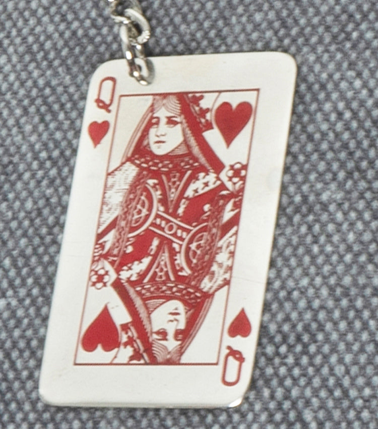 "Porta-Chiavi Regina di Poker" in metallo