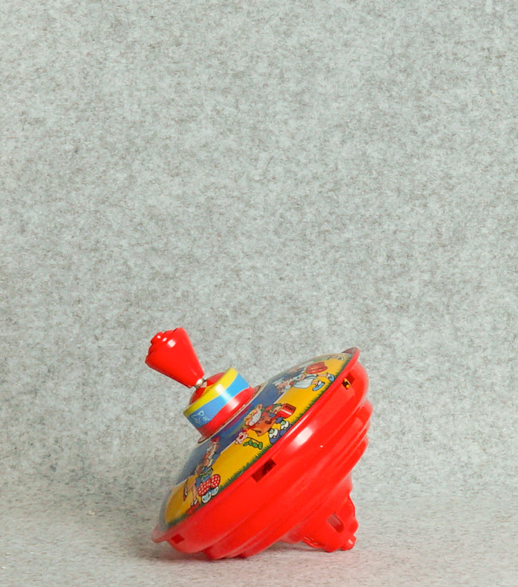 "Trottola Vintage a Carica con Biancaneve e i Sette Nani" in plastica e metallo