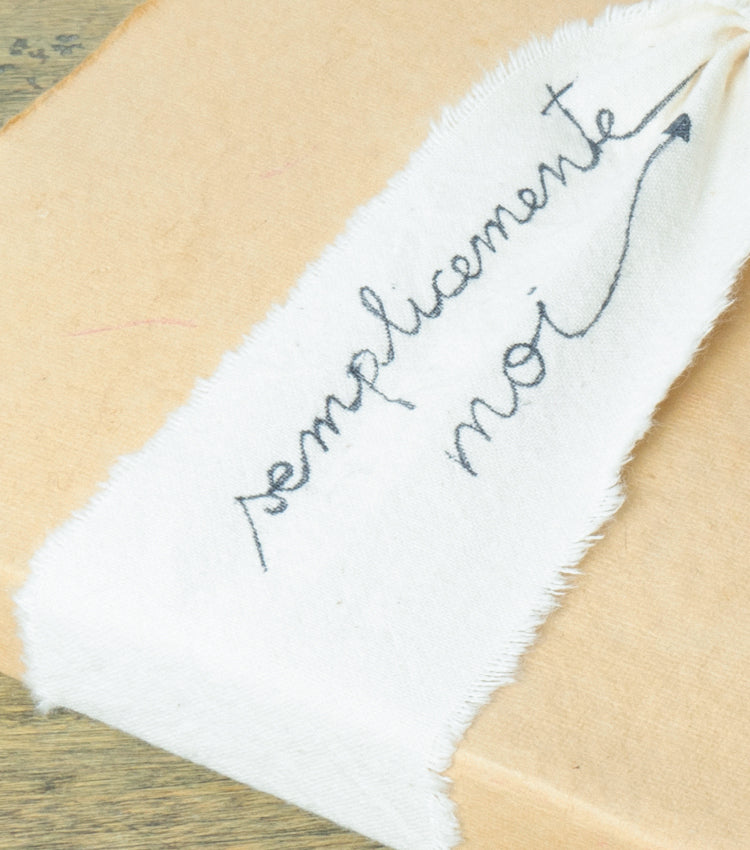 Quadernino "semplicemente noi" in carta di lino e cotone