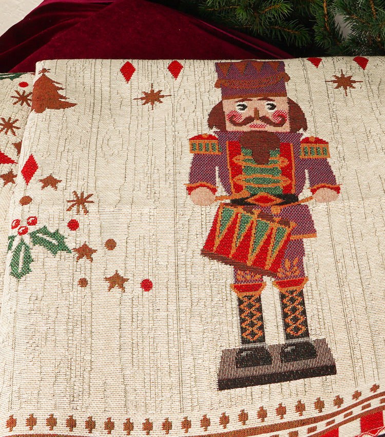 Tovaglia con gli Schiaccianoci in cotone 145x250