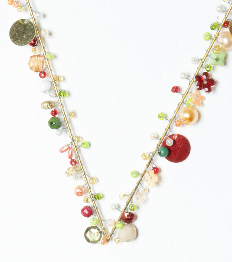 Cuore in metallo con Perline