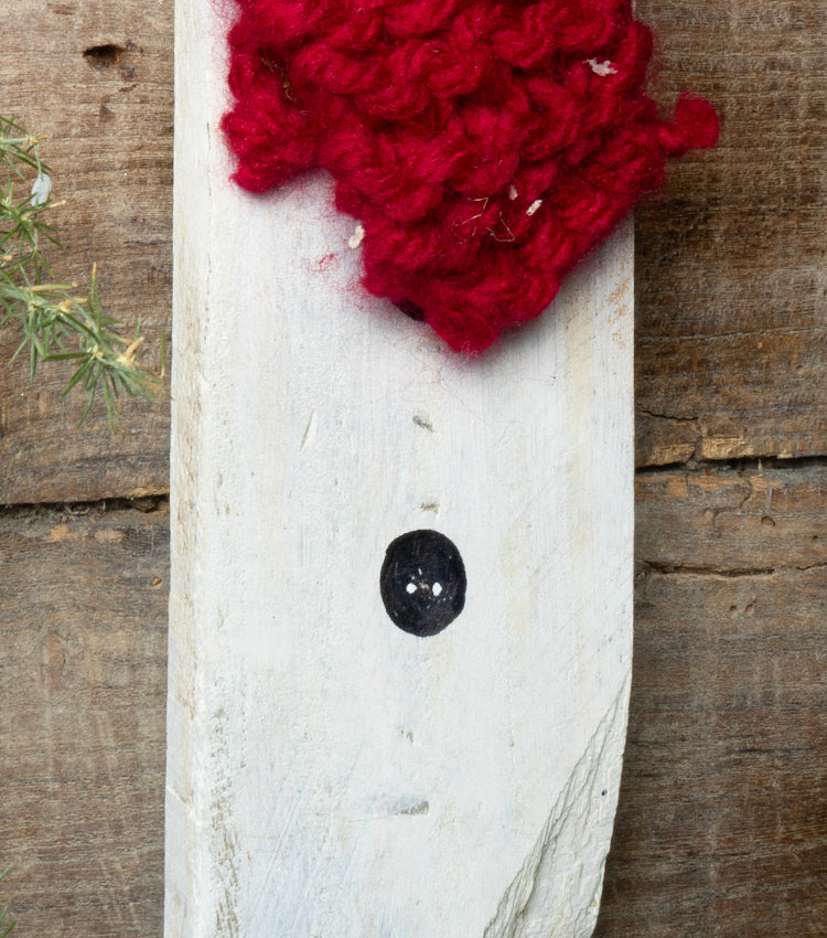 Pupazzo di Neve in legno e lana