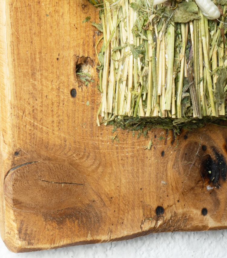 "Il Bouquet sul Quadretto" in legno con fiori essiccati e stabilizzati