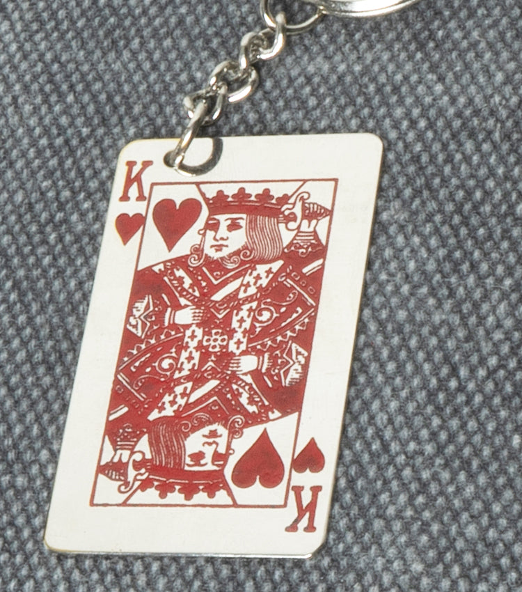 "Porta-Chiavi Re di Poker" in metallo