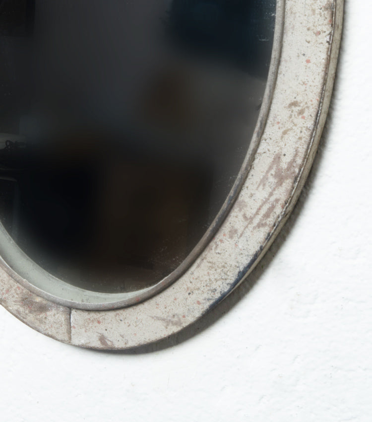 Specchio "Anticato" in vetro e metallo