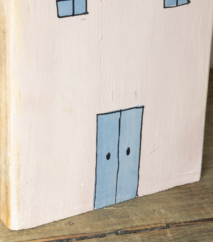 Casa ferma-libri "il momento più bello della giornata è tornare a casa e riabbracciare L'AMORE" in legno