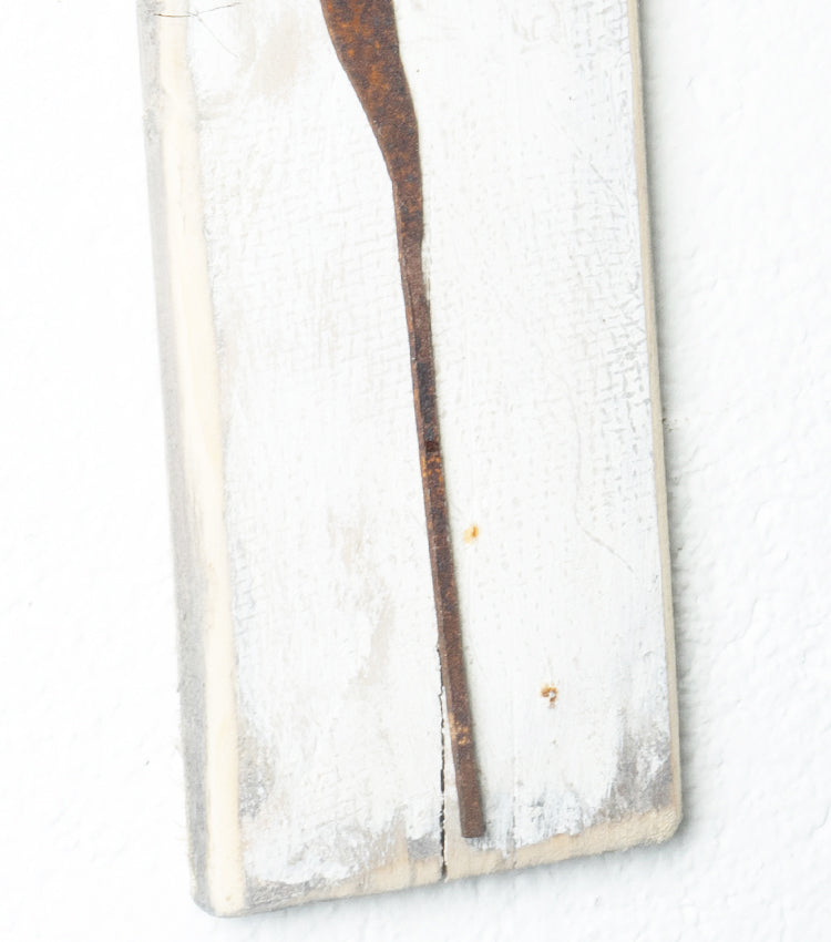 Quadretto in legno con Avena in corten