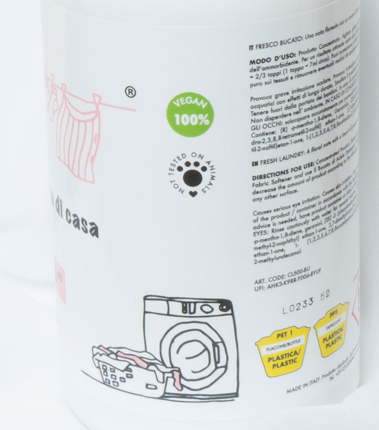 Profumatore per Bucato all'estratto "Fresco Bucato" da 500 ml