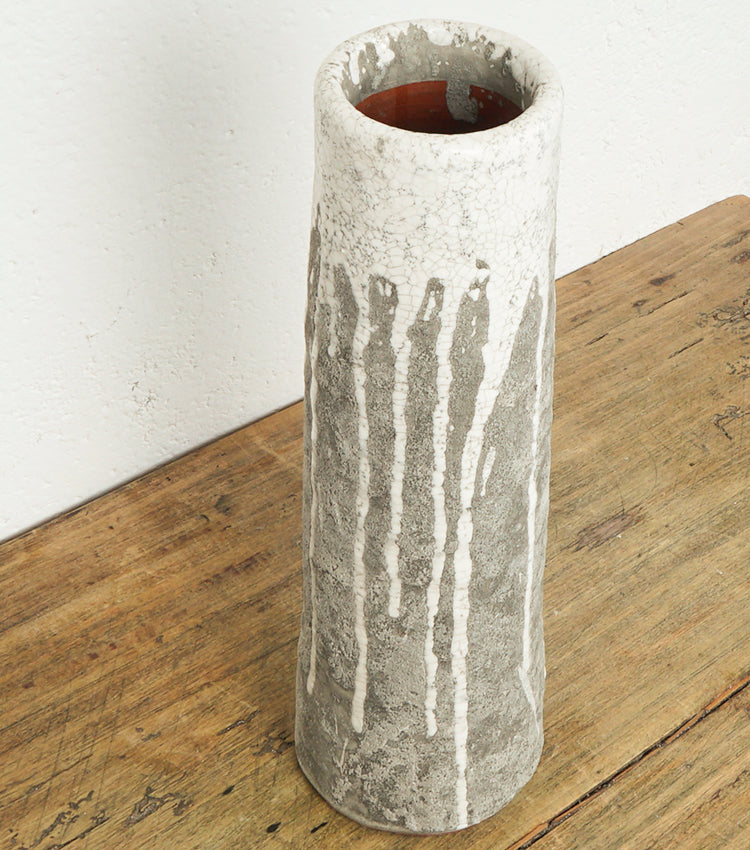 "Vaso ad Effetto Colato" in cemento smaltato piccolo