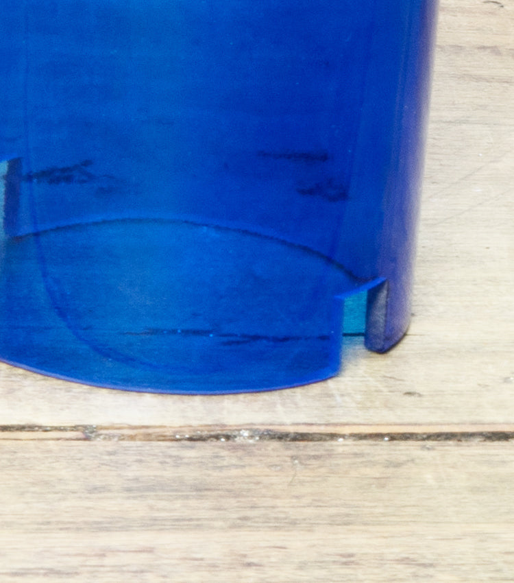 Paralume a forma di una Mezza Bottiglia in vetro blu piccolo