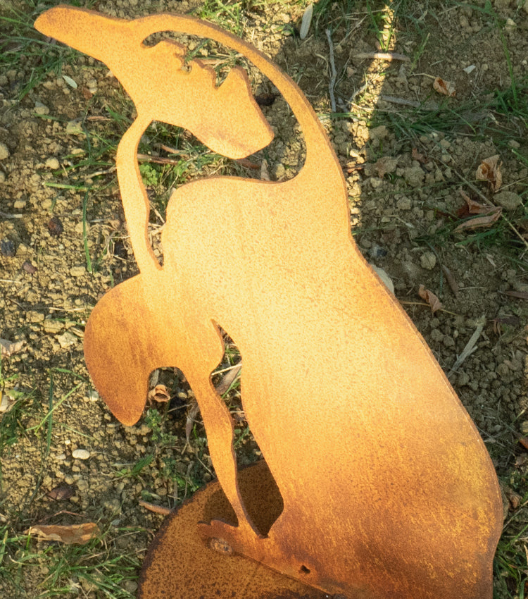 Pinguino Adulto in corten