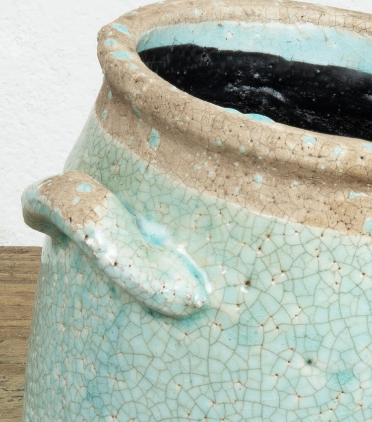 Anfora con manici vintage in cotto smaltato