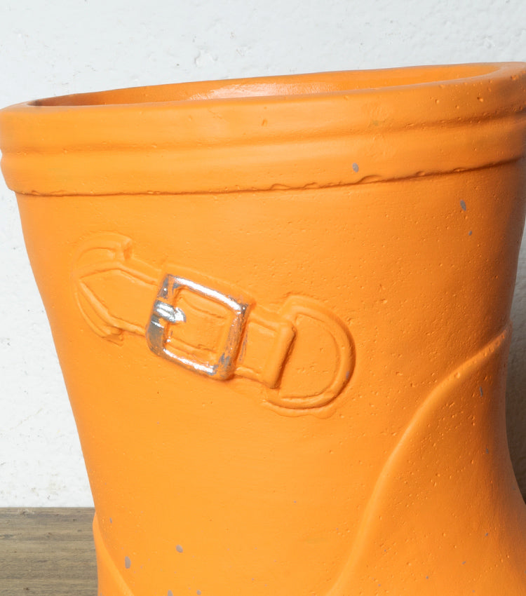 Stivale "Infangato" in cotto arancione