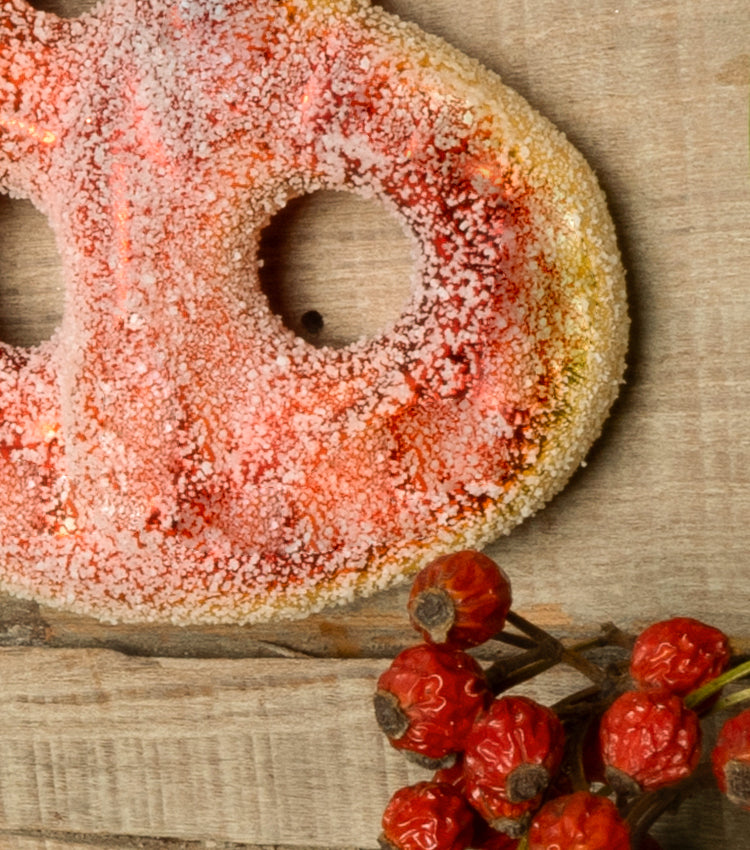 "Pretzel Natalizio Ben Cotto" in vetro e metallo