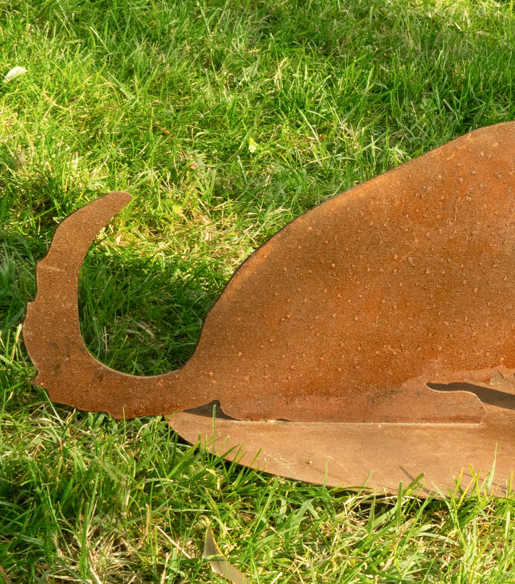 Cagnolino con una Farfalla sul Muso in corten