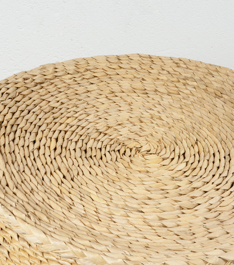 Cesto con coperchio rimovibile in paglia grande