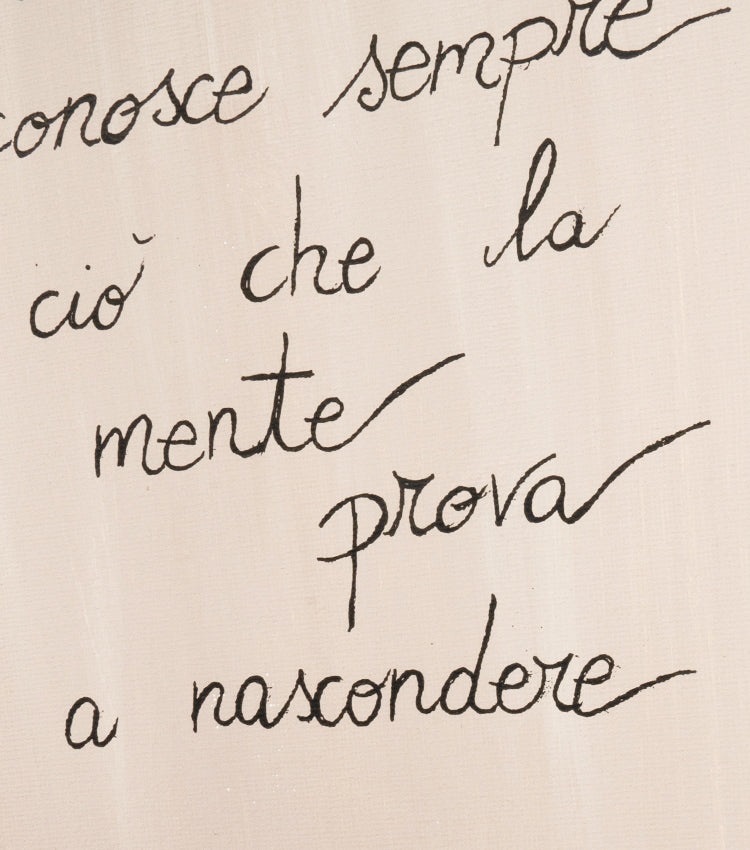 Quadro in tela "Il cuore conosce sempre ciò che la mente prova a nascondere"