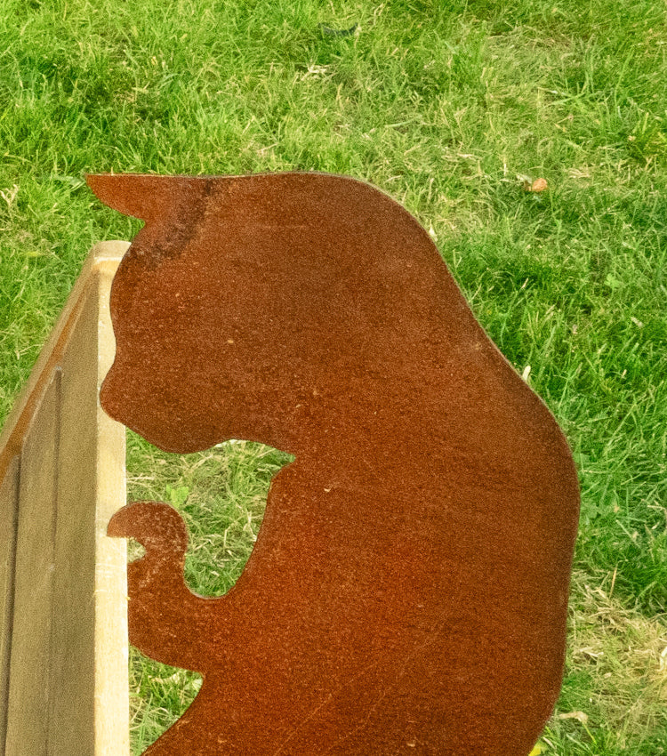 "Gattino Curioso" in corten grande