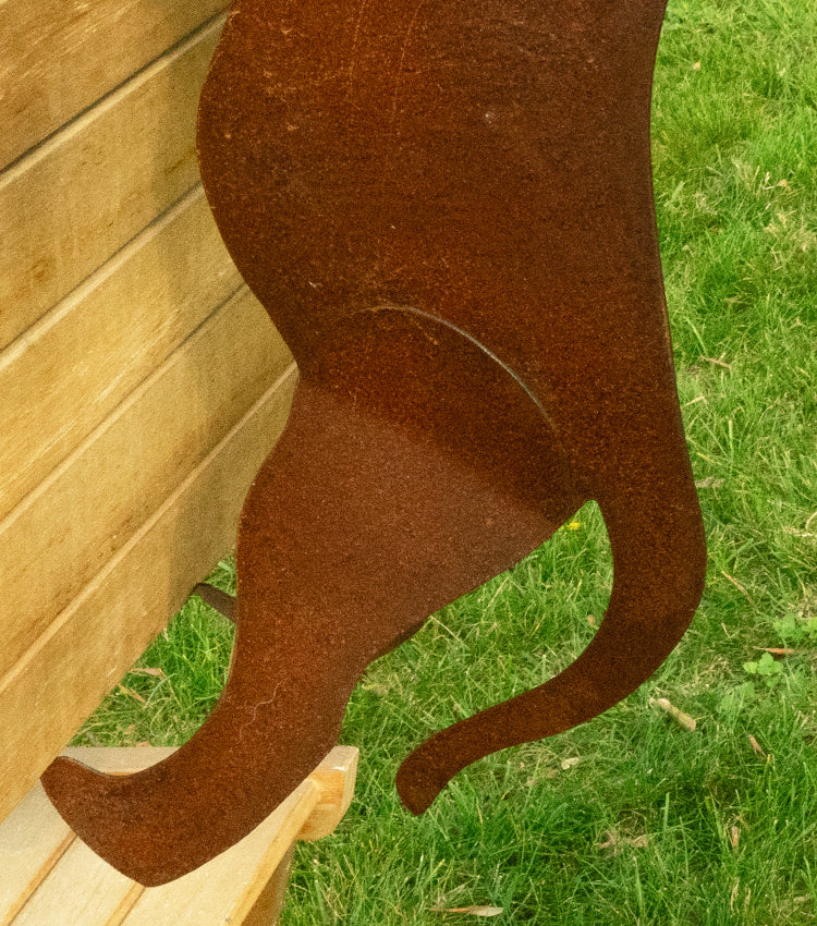 "Gattino Curioso" in corten grande
