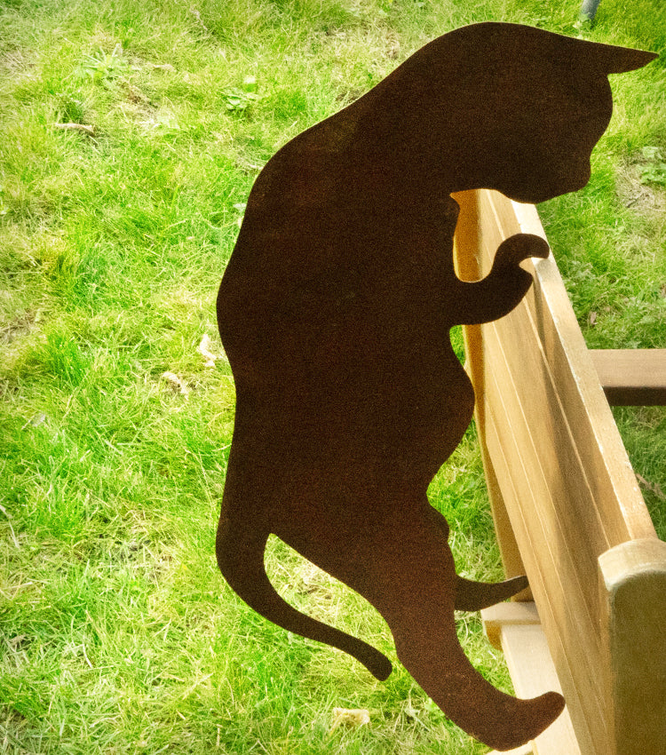 "Gattino Curioso" in corten grande
