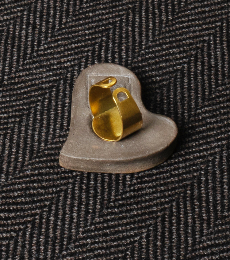 Anello con un Cuore in ceramica grande