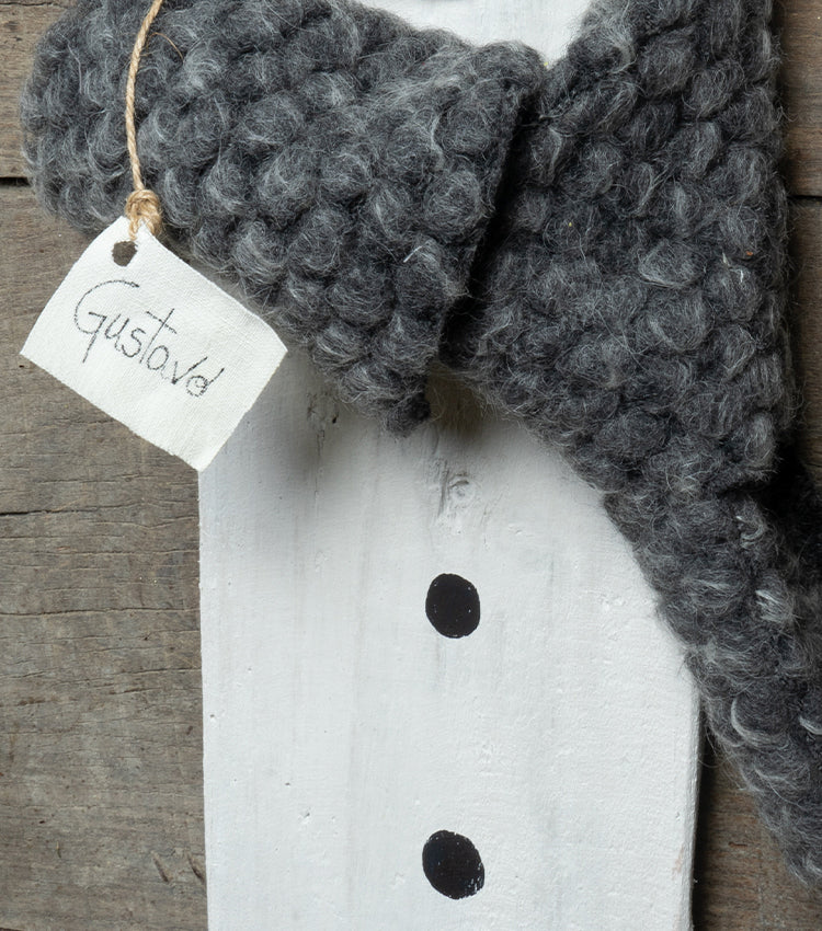 "Gustavo il Pupazzo di Neve" in legno e lana