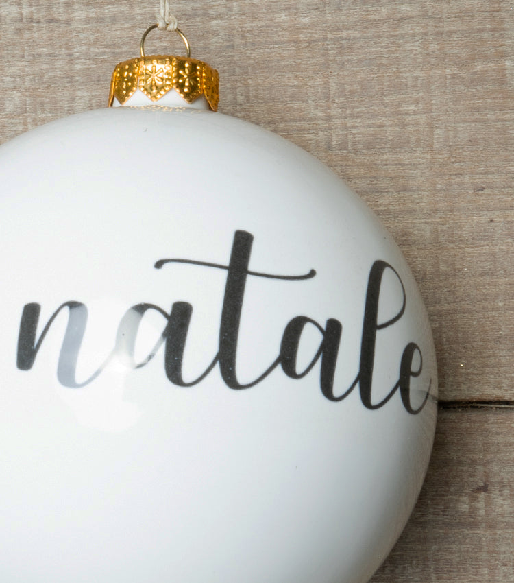 Sfera Natalizia "il mio primo natale" in ceramica
