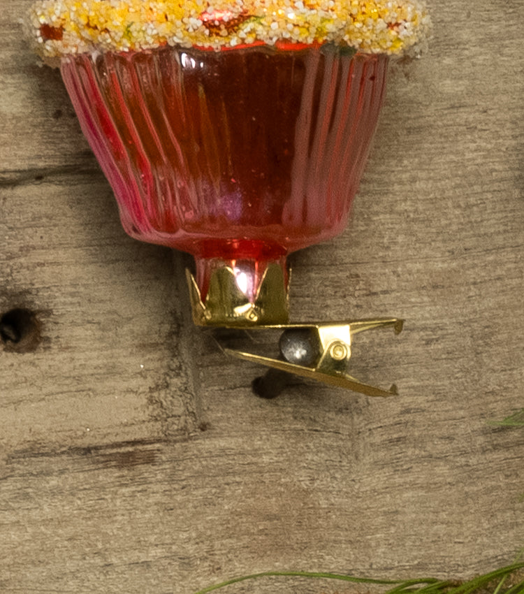 "Muffin Natalizio" in vetro, resina e metallo