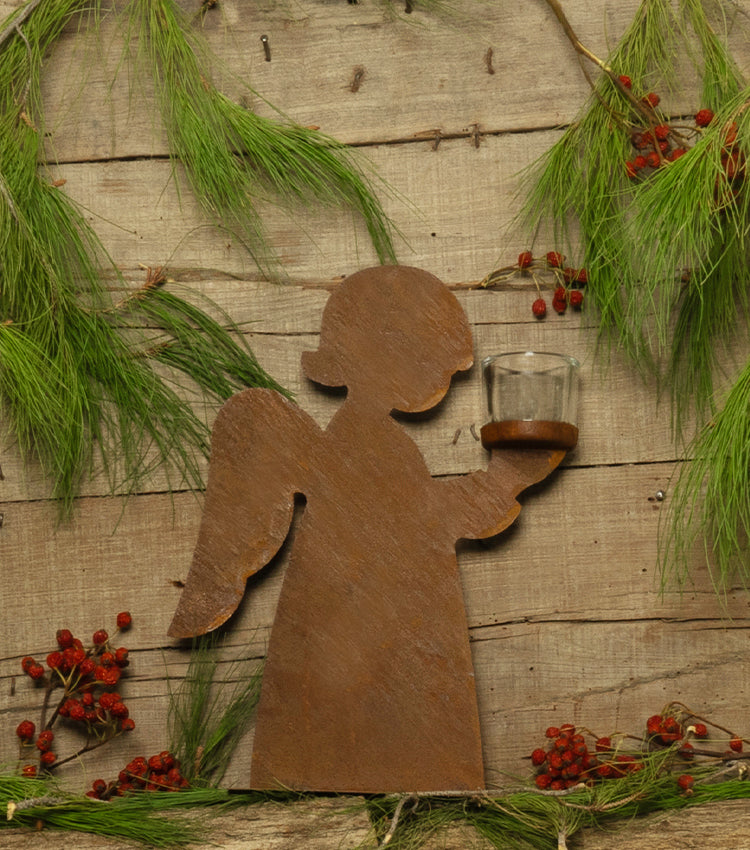 Angelo Porta-Candela in corten piccolo