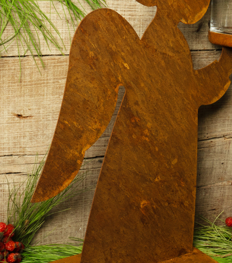 Angelo Porta-Candela in corten piccolo