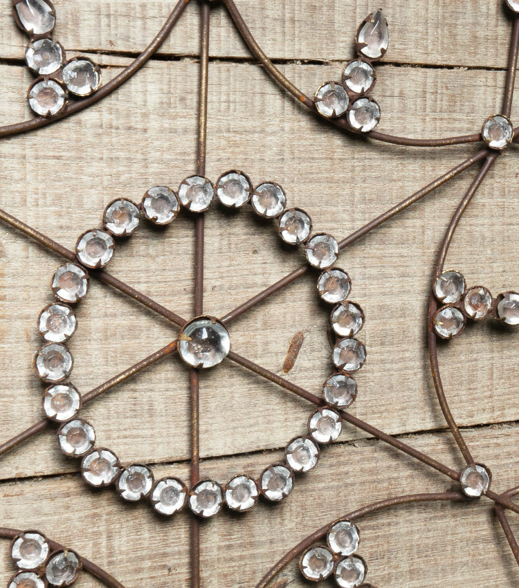 "Fiocco di Neve" in metallo con Perline