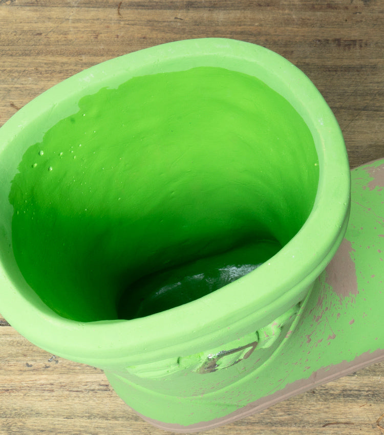 Stivale "Infangato" in cotto verde