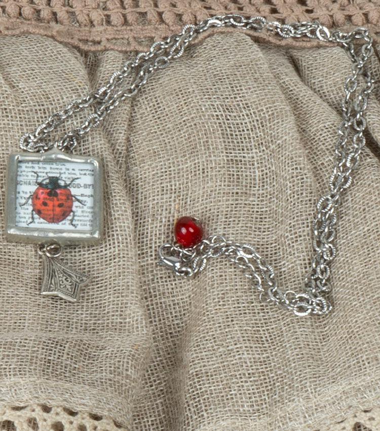 Collana Tiffany con coccinella