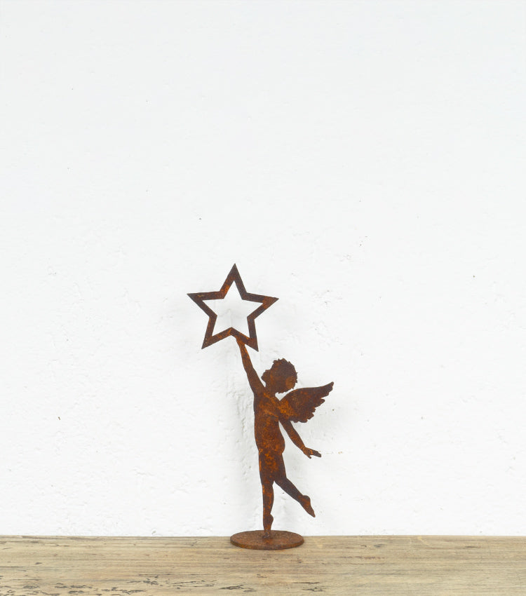 "Angioletto con una Stella" in corten