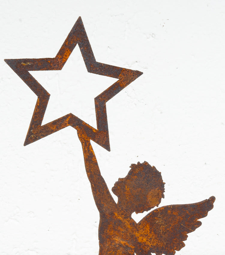"Angioletto con una Stella" in corten