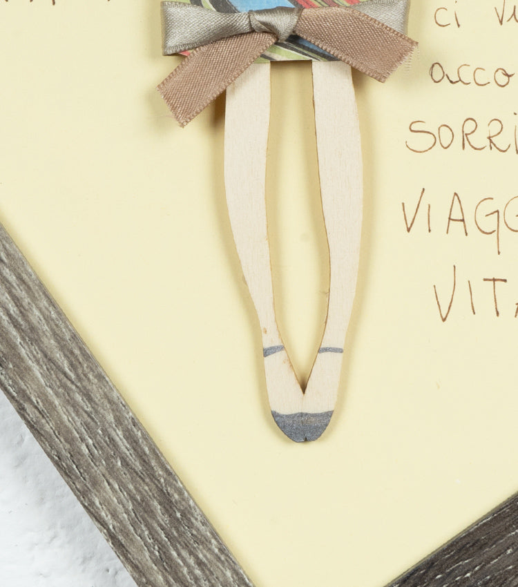 Quadro con "Angelo dei Traguardi Importanti" in legno