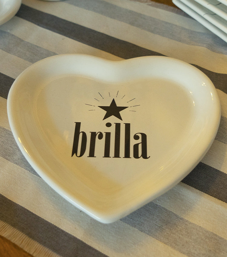 Piattino a forma di cuore "Brilla" in ceramica