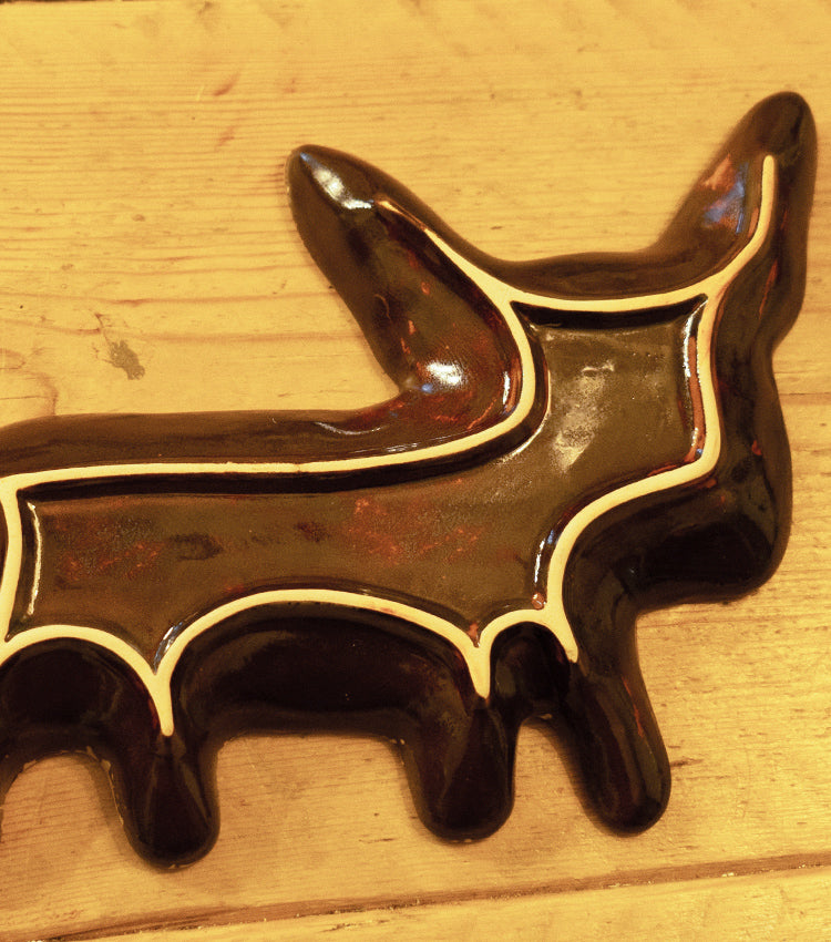 Cagnolino porta-mestoli in ceramica