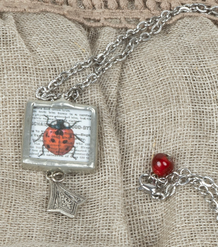 Collana Tiffany con coccinella
