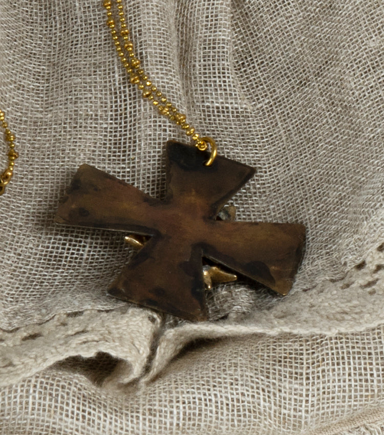 Collana Tiffany con Croce Celtica e fiore